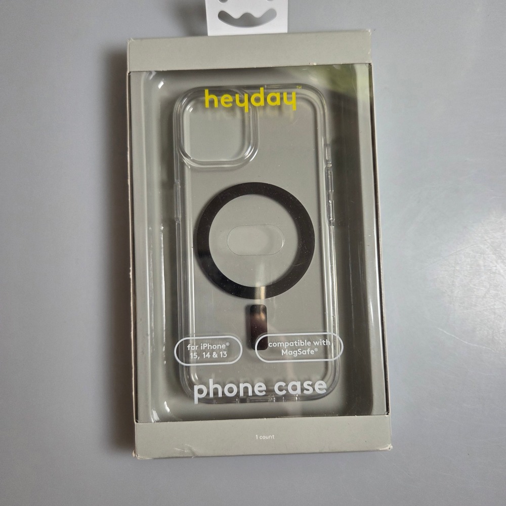 Heyday Clear MagSafe Case for iPhone 15 14 13 Transparent Protective Cover